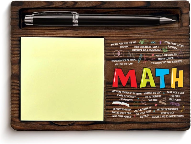 YGBF Math Teacher Gifts for Women Men, Gifts for Math Teacher Thank You Appreciation Retirement Back to School End of Year, Sticky Note Holder Classroom Office Decor - Image 1